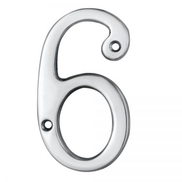Click Here To Enlarge This Photo Of N6CP - Carlisle Brass Numeral Face Fix (No 6 Or 9) 76mm Polished Chrome