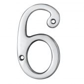 N6CP - Carlisle Brass Numeral Face Fix (No 6 Or 9) 76mm Polished Chrome