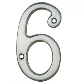 N6SC - Carlisle Brass Numeral Face Fix (No 6 Or 9) 76mm Satin Chrome