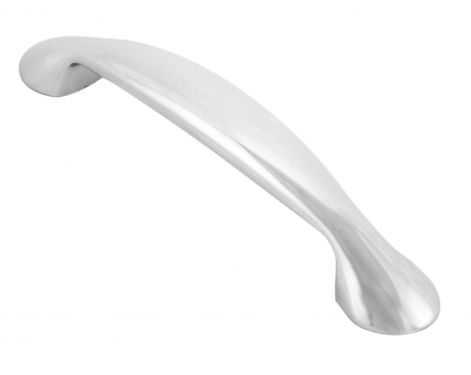 Click Here To Enlarge This Photo Of FTD343CP - Carlisle Brass Fingertip Design Platypus Bow Handle (128mm c/c) 166mm Polished Chrome