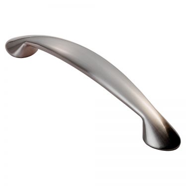 Click Here To Enlarge This Photo Of FTD343SN - Carlisle Brass Fingertip Design Platypus Bow Handle (128mm c/c) 166mm Satin Nickel