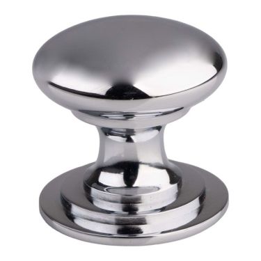 Click Here To Enlarge This Photo Of M47BCP - Carlisle Brass Fingertip Design Victorian Knob 32mm Polished Chrome