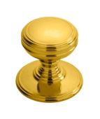 DK47B - Carlisle Brass Delamain Plain Knob 25mm Polished Brass