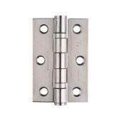 HIN1322/7SSS - Carlisle Brass Eurospec 76mm x 51mm x 2mm Ball Bearing Hinges Grade 7 (40kg) Satin Stainless Steel