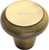 C3990 38-AT Heritage Brass Cabinet Knob Round Edge Design 38mm Antique Brass Finish