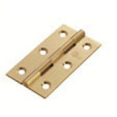 HSD3 - Carlisle Brass Hinge Solid Drawn Brass Butt 76 x 40 x1.5mm Satin Brass