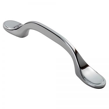 Click Here To Enlarge This Photo Of FTD520CP - Carlisle Brass Fingertip Design Shaker Style Handle (76mm c/c) 128mm Polished Chrome