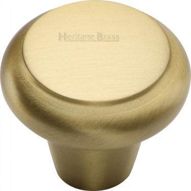 Click Here To Enlarge This Photo Of C3990 38-SB Heritage Brass Cabinet Knob Round Edge Design 38mm Satin Brass Finish