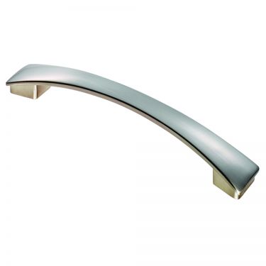 Click Here To Enlarge This Photo Of FTD3170ASN - Carlisle Brass Fingertip Design Valetta Bow Handle (160mm c/c) 183mm Satin Nickel