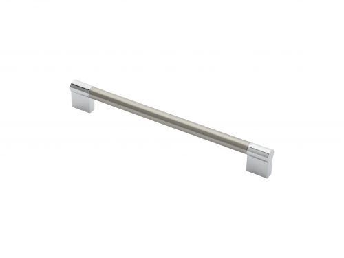 Click Here To Enlarge This Photo Of FTD470ESNCP - Carlisle Brass Fingertip Design 13mm Keyhole Handle (224mm c/c) 236mm Satin Nickel/Polished Chrome