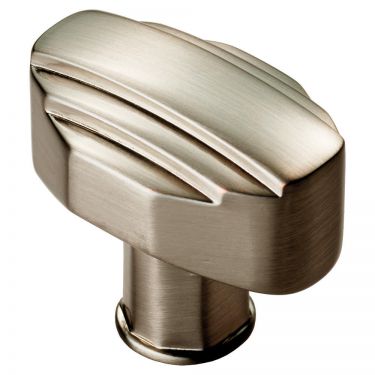 Click Here To Enlarge This Photo Of ADR501BSN - Carlisle Brass Fingertip Design Art Deco Knob 30mm Satin Nickel
