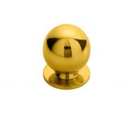 CH6D - Carlisle Brass Fingertip Design Ball Knob 30mm Polished Brass