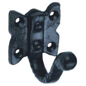 LF5527 - Carlisle Brass Ludlow Foundries Single Wardrobe Hook Antique Black
