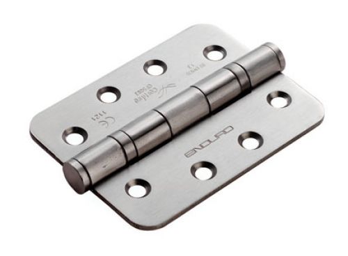 Click Here To Enlarge This Photo Of HIN1433P/13SSS/R - Carlisle Brass Eurospec 102mm x 76mm x 3mm Radius Ball Bearing Hinges Grade 13 (120kg) Satin Stainless Steel