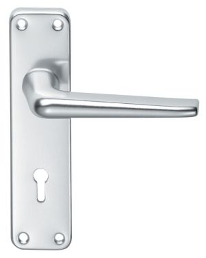 Click Here To Enlarge This Photo Of SAA21 - Carlisle Brass Eurospec Lever on Backplate Lock Satin Anodised Aluminium