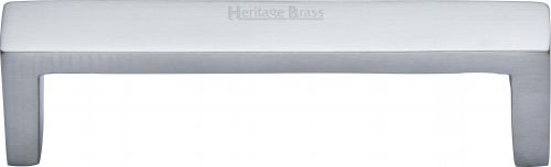 Click Here To Enlarge This Photo Of C4520 101-SC Heritage Brass Cabinet Pull Wide Metro Design 101mm ctc Satin Chrome Finish