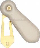 8030 Heritage Brass Covered Escutcheon Cream Crackle