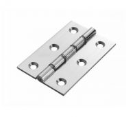 HDSW1CP - Carlisle Brass Hinge Double Steel Washered Butt Hinge 76 x 50 x 2mm Polished Chrome