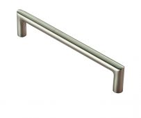 CPM1128SSS - Carlisle Brass Eurospec Stainless Steel Solid Cabinet Mitred Pull Handle 10mm Dia. (128mm c/c) G304 Satin Stainless Steel