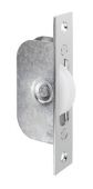 AQ92CP - Carlisle Brass Sash Window Axle Pulley (Square Polished Chrome Forend With Nylon Wheel) 117x 25mm