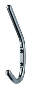 Click Here To Enlarge This Photo Of HCH1010BSS - Carlisle Brass Eurospec 150 x 10mm Dia Hat & Coat Hook Bright Stainless Steel