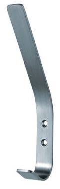 Click Here To Enlarge This Photo Of HCH1013SSS - Carlisle Brass Eurospec 175 x 20mm Flat Hat & Coat Hook Satin Stainless Steel