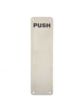 Click Here To Enlarge This Photo Of FPP1302SSS - Carlisle Brass Eurospec Finger Plate 300 x 75mm &lpar;Push&rpar; Satin Stainless Steel