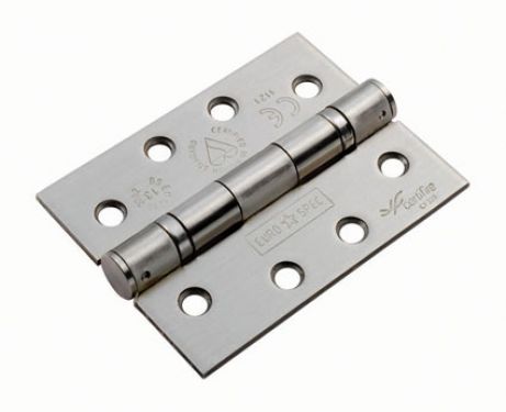 Click Here To Enlarge This Photo Of HIN1433/13SSS - Carlisle Brass Eurospec 102mm x 76mm x 3mm Grade 13 Ball Bearing Hinges (120kg) Satin Stainless Steel