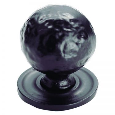 Click Here To Enlarge This Photo Of FTD1078BBA - Carlisle Brass Fingertip Design Hammered Ball Knob (32mm) on Rose (37mm) Black Antique