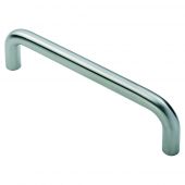 CPD1096SSS - Carlisle Brass Eurospec Stainless Steel Solid Cabinet D Pull Handle 10mm Dia. (96mm c/c) G304 Satin Stainless Steel