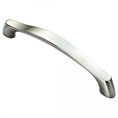 Click Here To Enlarge This Photo Of FTD2080BSN - Carlisle Brass Fingertip Design Chunky Arched Grip Handle (160mm c/c) 194mm Satin Nickel