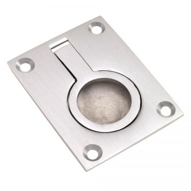 Click Here To Enlarge This Photo Of FRP63SC - Carlisle Brass Flush Ring Pull 63 x 49mm Satin Chrome