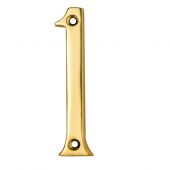 N1PVD - Carlisle Brass Numeral Face Fix (No.1) 76mm PVD Stainless Brass