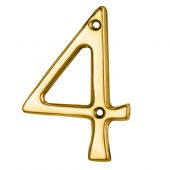 N4PVD - Carlisle Brass Numeral Face Fix (No.4) 76mm PVD Stainless Brass