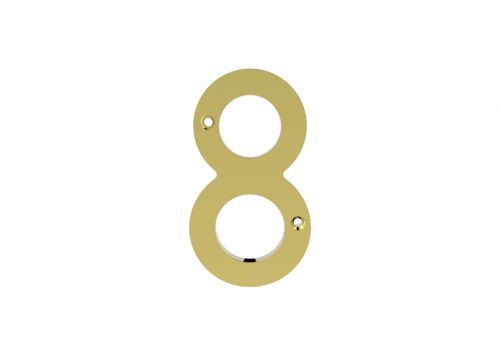 Click Here To Enlarge This Photo Of N8PVD - Carlisle Brass Numeral Face Fix (No.8) 76mm PVD Stainless Brass