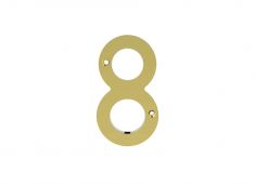 N8PVD - Carlisle Brass Numeral Face Fix (No.8) 76mm PVD Stainless Brass