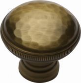 C4545-AT Heritage Brass Cabinet Knob Hand Beaten Design 32mm Antique Brass Finish