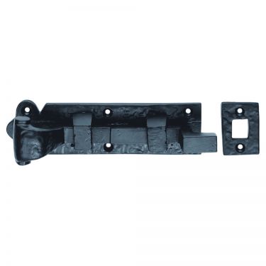 Click Here To Enlarge This Photo Of LF5563A - Carlisle Brass Ludlow Foundries Cranked Door Bolt 102mm Antique Black