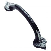 FTD1068BBA - Carlisle Brass Fingertip Design Hammered Fleur De Lys Handle (102mm c/c) 151mm Black Antique