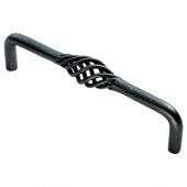 FTD1240AAS - Carlisle Brass Fingertip Design Steel Cage Fixed Handle (128mm c/c) 136mm Antique Steel