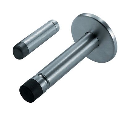 Click Here To Enlarge This Photo Of HCH1018SSS - Carlisle Brass Eurospec 90 x 15mm Dia Buffered Coat Hook on Rose Satin Stainless Steel