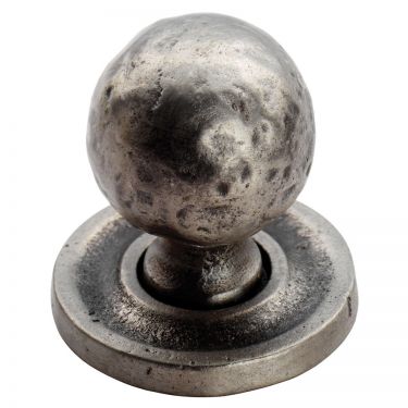 Click Here To Enlarge This Photo Of FTD1078BPE - Carlisle Brass Fingertip Design Hammered Ball Knob (32mm) on Rose (37mm) Pewter