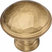 C4545-SB Heritage Brass Cabinet Knob Hand Beaten Design 32mm Satin Brass Finish