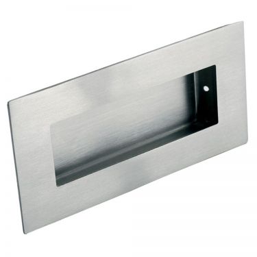 Click Here To Enlarge This Photo Of FPH1000SSS - Carlisle Brass Eurospec Rectangular Flush Pull 100mm x 50mm Satin Stainless Steel