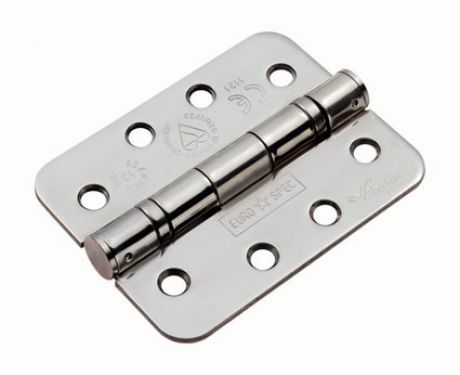 Click Here To Enlarge This Photo Of HIN1433/13BSS/R - Carlisle Brass Eurospec 102mm x 76mm x 3mm Grade 13 Ball Bearing Hinges (Radius) Polished Stainless Steel