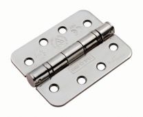 HIN1433/13BSS/R - Carlisle Brass Eurospec 102mm x 76mm x 3mm Grade 13 Ball Bearing Hinges (Radius) Polished Stainless Steel