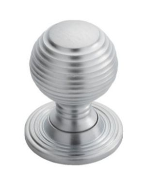 Click Here To Enlarge This Photo Of M1004SC - Carlisle Brass Fingertip Design Queen Anne Knob 28mm Satin Chrome