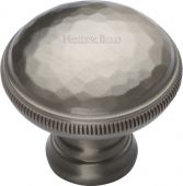 C4545-SN Heritage Brass Cabinet Knob Hand Beaten Design 32mm Satin Nickel Finish