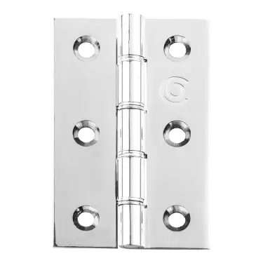 Click Here To Enlarge This Photo Of HDSSW2CP - Carlisle Brass Double Stainless Steel Washered Brass Butt Hinges 76mm x 50mm x 2&period;5mm Polished Chrome