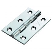 HDSSW2CP - Carlisle Brass Double Stainless Steel Washered Brass Butt Hinges 76mm x 50mm x 2.5mm Polished Chrome